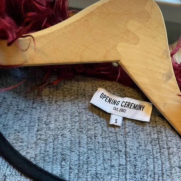 Y2K style zip cardigan faux fur collar by closing ceremony s - Picture 4 of 4